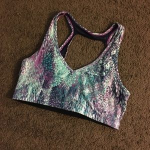 Fabletics Printed Sports Bra with open back